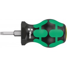 Отвёртка короткая шлицевая 0.6 x 3.5 x 25 мм SL Stubby серия 335 Wera WE-008840