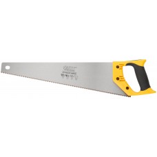Ножовка по дереву, средний каленый зуб 7 ТPI, 2D заточка, пластиковая прорезиненная ручка 450 мм (40432)