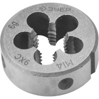 Плашка круглая ручная сталь 9ХС ЗУБР М14 x 1.5 мм 4-28022-14-1.5