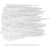 Хомуты нейлоновые, белые д/проводов 100 шт., 80x2,5 мм (60408)