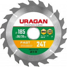 Диск пильный по дереву Fast URAGAN 185x30/20 мм 24Т 36800-185-30-24_z01  