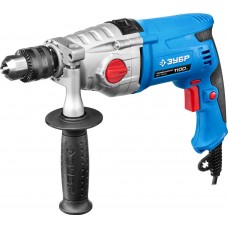 Дрель ударная 1100 Вт 13 мм 2 скорости мет. корпус кейс Профессионал ЗУБР ЗДУ-1100-2 ЭРММ2