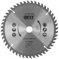 Диск пильный для циркулярных пил по дереву 190 х 20/16 х 48T (37747)