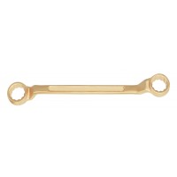 Ключ гаечный накидной двусторонний коленчатый 14х15 искробезопасный сплав AlCu 151-1415, HORTZ