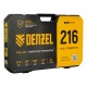 Набор инструментов, 1/2, 1/4, 3/8, CrV, S2, пластиковый кейс, 216 предметов Denzel