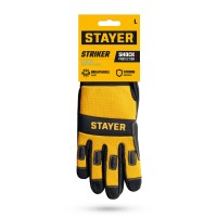 STAYER STRIKER р.L (9), комбинированные перчатки для тяжелых механических работ (11410-L)