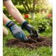 GRINDA FLORA, S (7), садовые перчатки из искусственной кожи с усиленным наладонником и кончиками пальцев, противоскользящие, PRO Line (1138-S)