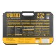 Набор инструментов, 1/2, 3/8, 1/4, CrV, S2, пластиковый кейс, 232 предмета Denzel