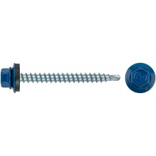 Шурупы кровельные со сверлом 4.8 х 50 синий 100шт , RAL 5005 Фасовка (23543-0)