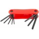 Ключи TORX 8 шт. CrV Т9-Т40 складные, пластиковый держатель
