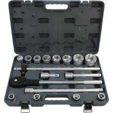 Набор торцевых головок 3/4 6 гр., 19-50 мм, 17 пр., GARWIN PRO, 643550