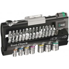 Набор бит и головок с трещоткой 38 пр. Tool-Check Automotive 1 WE-200995