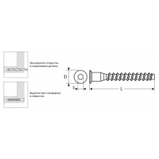 Винт-конфирмат 7?70 мм цинк 1800 шт ЗУБР 4-308050-70-070