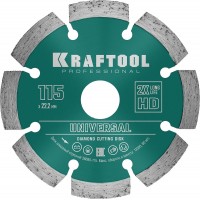 Алмазный диск LASER-UNIVERSAL, 115 мм (22.2 мм, 10?2.2 мм) KRAFTOOL 36680-115