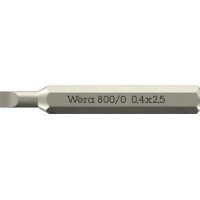 800/0 Micro Slotted Бита шлицевая, SL 0.40 x 2.5 x 30 мм, хвостовик шестигранный 5/32
