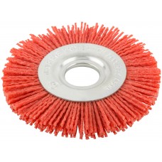 Корщетка-колесо нейлоновая, посадочный диаметр 22,2 мм, Профи 100 мм (38791)