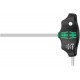 454 Hex-Plus HF Отвёртка с внешним шестигранником с Т-образной рукояткой с фиксацией, 4 x 100 мм, с дополнительным коротким рабочим концом (WE-023338)