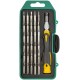 Отвертка с битами для точных работ, 30 CrV бит, пластиковый бокс (56189)