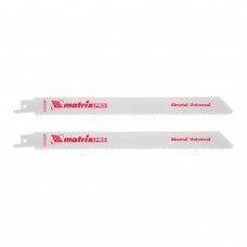 Полотна универсальные для сабельной пилы S1122VF, 200/1.8-2.5 мм, Bimetal, 2 шт, Pro Matrix