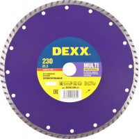 Сегментированный алмазный диск Multi Universal, 230 мм, (22.2 мм, 7 х 2.5 мм) DEXX 36702-230_z01