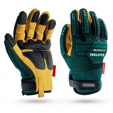 Профессиональные комбинированные перчатки PANZER р.XL (10), виброзащита, увеличенные противоударные накладки KRAFTOOL 11298-XL