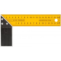 Угольник столярный желтый усиленный 200 мм (19420)