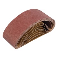 Лента абразивная бесконечная, P 80, 75 х 457 мм, 10 шт Matrix (74215)