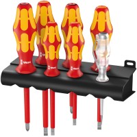 Набор отвёрток 7 пр. пробник подставка PZ 1-2 SL 2.5-3.5-4-5.5 Rack VDE серия 160 i/165 i/7 Wera WE-006148