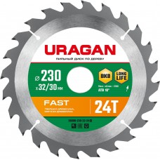 Диск пильный по дереву Fast URAGAN 230х32/30 мм 24Т 36800-230-32-24_z01  