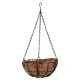 Подвесное кашпо с декором, 25 см, с кокосовой корзиной Palisad (69005)