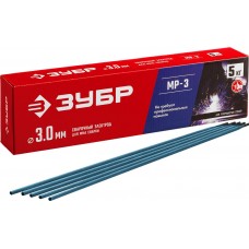 Электрод сварочный МР-3 рутиловый D 3.0 x 350 мм, 5 кг в коробке ЗУБР 40015-3.0