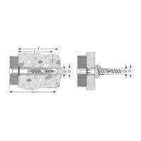 Дюбель универсальный с шурупом 6 х 52 мм, 12 шт, с бортиком ЗУБР 4-301206-06-052