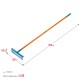 Садовые грабли PR-12T FIBER, 380 х 100 х 1530 мм, 12 витых зубцов, углеродистая сталь, фибергласовый черенок, PROLine GRINDA 39654