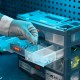 Органайзер для хранения с выдвижными лотками 310х150х260мм, 4 секции, пластик Stels