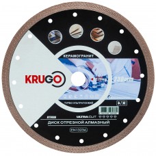 Диск алмазныйТурбо ТF по керамике для УШМ 230 x 1.8 x 22.23 x 10mm KRUGO (RTF09A)