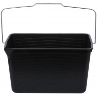 Ведро для краски, металлическая ручка 12 л черное (04020)