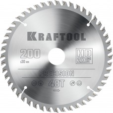 Пильный диск по дереву Precision, 200 х 30 мм, 48Т KRAFTOOL 36952-200-30