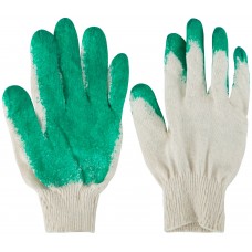 Перчатки вязаные х/б с резиновой заливкой наладонника (12470)