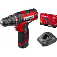 Дрель-шуруповерт 12 В 30 Н·м 1 АКБ 2 А·ч ЗУБР С1-12 ДШЛ-125-21