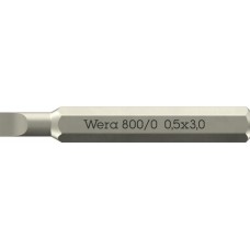800/0 Micro Slotted Бита шлицевая, SL 0.50 x 3.0 x 30 мм, хвостовик шестигранный 5/32