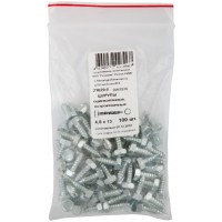 Шурупы оцинкованные, остроконечные DIN7976, 4,8 х 13 100 шт Фасовка (21629-0)