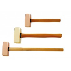 Кувалда тупоносая 1,5 кг AlCu рукоятка дерево искробезопасная 191I-1006, HORTZ