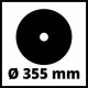 Пила монтажная Einhell TC-MC 355/1,2200Вт,355мм,плавный пуск,рез труба до 125мм (4503139)