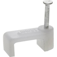 Скоба-держатель прямоугольная с оцинкованным гвоздем 7 мм, 50 шт Профессионал СД-П ЗУБР 45112-07