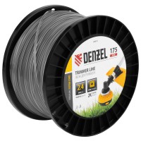 Леска для триммера двухкомпонентная квадрат, 2,4мм х 175м, на DIN катушке EXTRA CORD Denzel (96818)