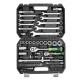Набор инструментов, 1/2, 1/4, пластиковый кейс, 82 предмета Сибртех
