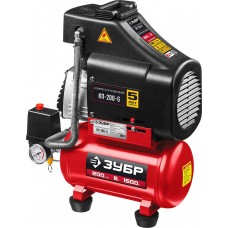 Компрессор безмасляный 200 л/мин, 6 л, 1500 Вт ЗУБР КП-200-6