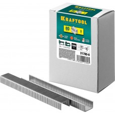 Скобы тип 80 (BeA/Prebena A/Senco AT), 8 мм, калибр 21GA, 5000 шт KRAFTOOL 31780-8