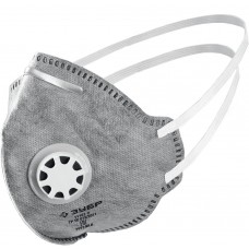 Полумаска фильтрующая плоская с угольным слоем класс защиты FFP2 с клапаном выдоха ЗУБР ПГ-95 Профессионал 11167-2_z01