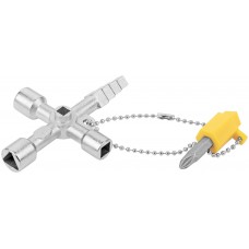 Ключ универсальный для электрошкафов 5-в-1, двусторонняя CrV бита PH2/SL7 (60107)